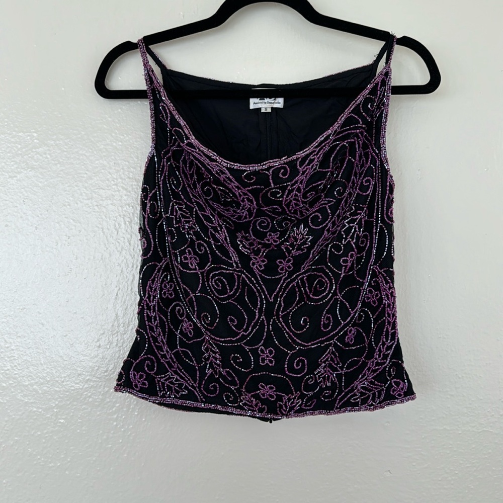 Andretta Donatello beaded top